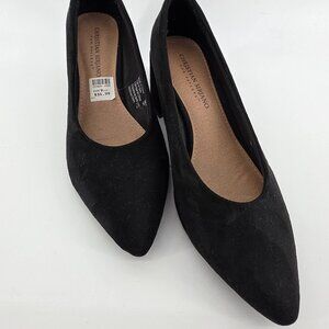 Christian Siriano Black Pointed Toe Pump Heels – Size 10 – Classic Mid Heel